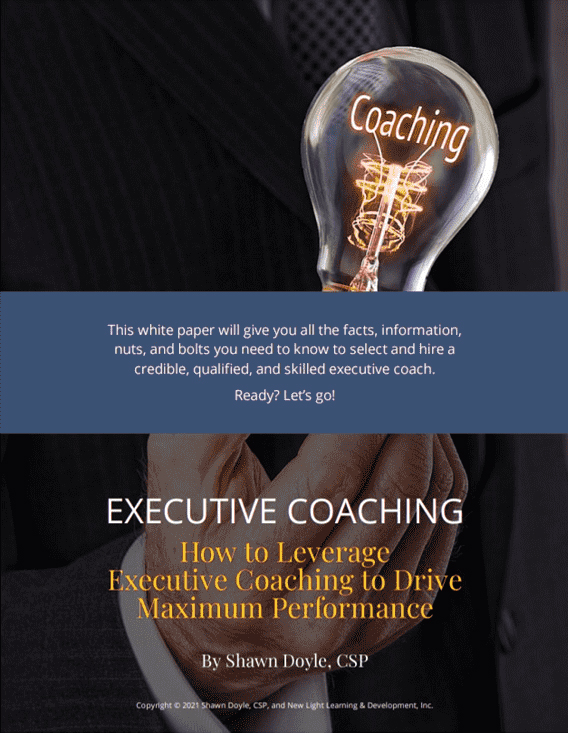 cover of "How to Leverage Executive Coaching to Drive Maximum Performance" white paper